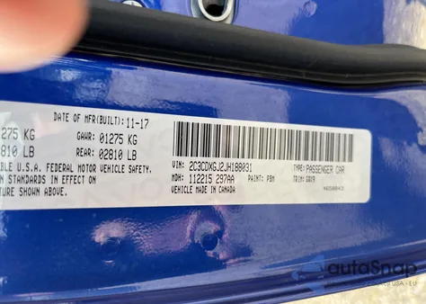 2018 Dodge Charger R/T Scat Pack Rwd from USA, damaged, VIN 2C3CDXGJ2JH188031